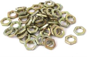 img 1 attached to 🔩 50pcs Carbon Steel Hex Nuts Fastener for M7x0.75x2mm Screws Bolts by uxcell