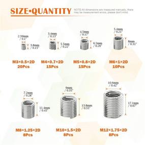 img 3 attached to Rustark Stainless Inserts Helicoil Assortment