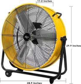 img 2 attached to 🌀 JPOWER 24 Inch High Velocity Metal Drum Fan – 7200CFM, 3-Speed Air Circulation for Industrial, Commercial, Residential, and Shop Use – ETL Safety Listed