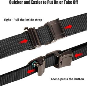 img 1 attached to WONDAY Ratchet Casual Automatic Buckle