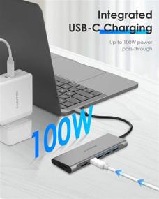 img 2 attached to 🔌 LENTION USB C Multi-Port Hub - 4K HDMI, 3 USB 3.0, SD/Micro SD Reader, Type C Charging Adapter - for 2020-2016 MacBook Pro (Thunderbolt 3), New Mac Air/Surface, Chromebook, and More - Space Gray (CB-C36B)