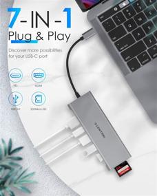 img 3 attached to 🔌 LENTION USB C Multi-Port Hub - 4K HDMI, 3 USB 3.0, SD/Micro SD Reader, Type C Charging Adapter - for 2020-2016 MacBook Pro (Thunderbolt 3), New Mac Air/Surface, Chromebook, and More - Space Gray (CB-C36B)