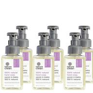 🌿 nature clean foaming hand soap: sulfate-free, naturally derived lavender moon - 6 pack, 1.12 lb logo