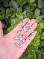 ⚓ premium quality 316 stainless steel mini twist shackle - pack of 5, 5/32"(4mm) логотип