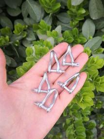 img 2 attached to ⚓ Premium Quality 316 Stainless Steel Mini Twist Shackle - Pack of 5, 5/32"(4mm)