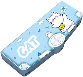 img 1 attached to 👸 Adorable Princess Pattern Pencil Case in Light Blue - A Perfect Gift for Kids and Students (05683)