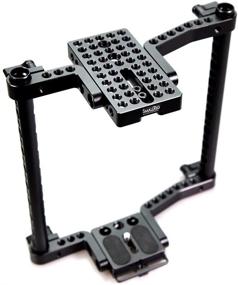 img 1 attached to SMALLRIG Professional Camera Cage for Canon, Nikon, Sony & Panasonic GH3/GH4 with Battery Grip-1750: A Comprehensive Review & Buying Guide