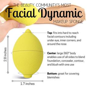 img 3 attached to Ally Things Beauty Thirsty Lemon Makeup Sponge - Yellow Lemon Shaped Blender for 🍋 Liquid Foundation, Cream, or Powder Blending - Latex-Free Cosmetic Applicator - Cute & Daily Beauty Sponge