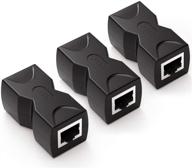 💻 ablewe rj45 coupler 3-pack ethernet cable extender adapter, female to female ethernet coupler for cat7, cat6, cat5e - in-line coupler for enhanced connectivity logo