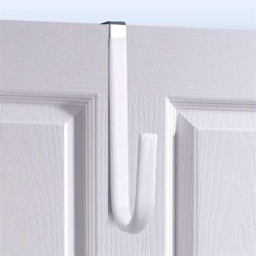 img 4 attached to 🚪 White Over Door Hook with Scratch-Resistant Finish