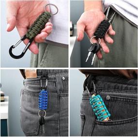 img 1 attached to 🐺 Premium WEREWOLVES Paracord Keychain: Durable Carabiner Lanyard Clip for Men and Women