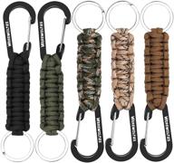 🐺 premium werewolves paracord keychain: durable carabiner lanyard clip for men and women логотип