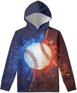 🔥 pullover sweatshirt for boys with burning graphic design - designs boys' clothing logo