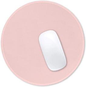 img 4 attached to 🖱️ Hsurbtra Mouse Pad: Premium-Textured Small Round Mousepad 8.7 x 8.7 Inch Pink, Stitched Edge Anti-Slip Waterproof Rubber Mouse Mat - Perfect for Office, Home, Gaming, Laptop - Men, Women, Kids