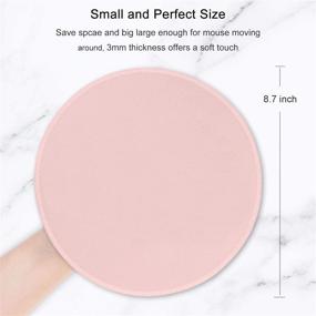 img 3 attached to 🖱️ Hsurbtra Mouse Pad: Premium-Textured Small Round Mousepad 8.7 x 8.7 Inch Pink, Stitched Edge Anti-Slip Waterproof Rubber Mouse Mat - Perfect for Office, Home, Gaming, Laptop - Men, Women, Kids