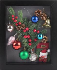 img 4 attached to Golden State Art, Shadow Box Frame Display Case, 2-inch Depth, Ideal for Collages, Collections, Mementos, Includes 6 Pins (11x14, Black)