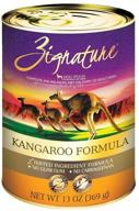 🦘 premium zignature kangaroo canned dog food formula - convenient 12/13 oz size logo