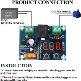 img 3 attached to ⚡ DC 12V-36V Voltage Protection Module Digital Low Voltage Protector Disconnect Switch Over Discharge Protection Module Output 6-60V, Low Power Disconnection (2-Pack)