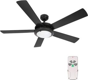 img 4 attached to 🔌 Hykolity 52 Inch Modern Style Ceiling Fan with Dimmable Light Kit and Remote Control – Perfect for Living room, Bedroom, Basement, Kitchen, Garage