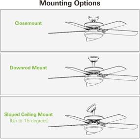 img 1 attached to 🔌 Hykolity 52 Inch Modern Style Ceiling Fan with Dimmable Light Kit and Remote Control – Perfect for Living room, Bedroom, Basement, Kitchen, Garage