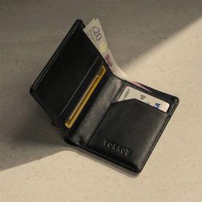 img 3 attached to TORRO Genuine USA Leather Men’s Billfold Wallet: RFID Blocking, 5 Credit Card Slots, Slim Profile in Black