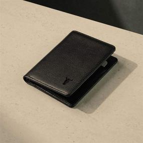 img 1 attached to TORRO Genuine USA Leather Men’s Billfold Wallet: RFID Blocking, 5 Credit Card Slots, Slim Profile in Black