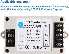 img 2 attached to 📱 EPBOWPT Bluetooth LED Strip Light Controller: Phone APP Control for 5050 3528 RGB LED Strip Lights (iOS & Android Compatible)