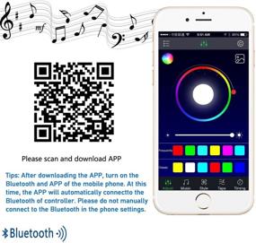 img 1 attached to 📱 EPBOWPT Bluetooth LED Strip Light Controller: Phone APP Control for 5050 3528 RGB LED Strip Lights (iOS & Android Compatible)