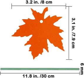 img 3 attached to 🍁 120 шт. Ярлыков-листьев кленовых для подарков: осенние тематические свадебные сувениры и карточки для приглашения