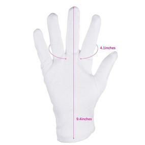 img 3 attached to 🧤 XL White Cotton Gloves, McoMce 6 Pairs - Moisturizing & Cosmetics Night Cotton Gloves for Eczema, Dry Hands, Hand Spa - Ideal for Coin & Jewelry Inspection