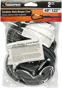 img 1 attached to 🔒 Keeper 06082 48-inch Bungee Cord with Mini Carabiner Hooks: 2 Pack – Secure and Versatile Bungee Cords for Various Applications