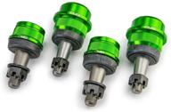 dv8 offroad heavy duty ball joint set for jeep wrangler jk with dana 🔧 30 & 44 axles - dynamic atomic green finish, complete greaseable kit for a single axle logo