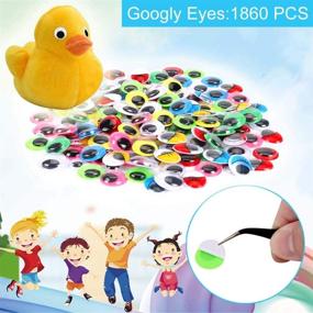 img 2 attached to AMOKIA Self-Adhesive Googly Wiggle Eyes - 1860pcs, Multi Colors and Sizes for Scrapbooking, DIY Crafts, and Decorations