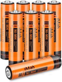 img 4 attached to iMah AAA Rechargeable Batteries - Compatible with Panasonic Cordless Phone Batteries (HHR-55AAABU and HHR-75AAA/B) - Pack of 8