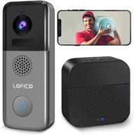 🔔 wireless rechargeable battery powered doorbell camera - lofico 2k, wifi enabled with motion detection, night vision, 2-way audio, support for local and cloud storage, includes wireless chime logo