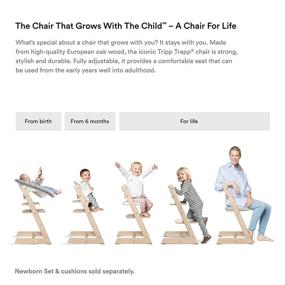 img 1 attached to Stokke Tripp Trapp High Chair: Adjustable, Convertible Chair for Children & Adults with Baby Set - Ergonomic & Classic Design