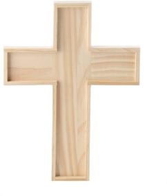 img 3 attached to 🎨 Set of 6 Unfinished Wooden Crosses for Painting and Crafting