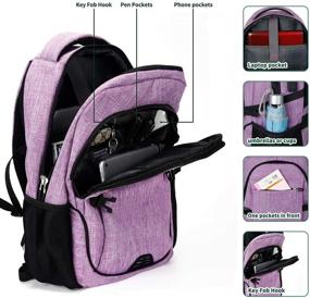 img 2 attached to SHRRADOO Laptop Backpack Travel Backpacks Bookbag With Usb Charging Port For Women &Amp