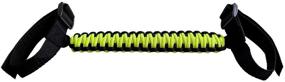 img 2 attached to 🔒 ROMASO Grab Handles for Jeep Wrangler | Paracord/Roll Bar Grip Handles (1987-2021) - Black & Fluorescent Yellow | 250 lb Load Capacity