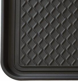 img 1 attached to Stalwart All Weather Boot Tray - Water Resistant Utility 🥾 Shoe Mat for Indoor and Outdoor Use in All Seasons (Black), Medium