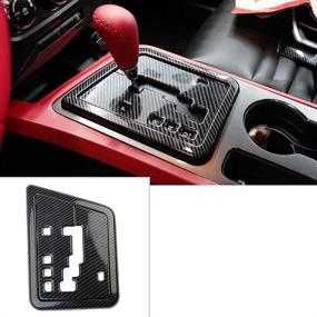 img 4 attached to 🚀 Carbon Fiber Central Control Gear Panel Cover Trim for 2008-2014 Dodge Challenger by Korlot