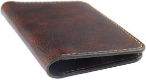 img 2 attached to Marycrafts Handmade Leather Minimalist Wallets: Sleek and Stylish Accessories for a Clutter-Free Lifestyle