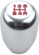 dewhel 5 speed manual shift knob - 🚗 premium m10x1.25 screw on aluminum (silver) for enhanced shifting logo