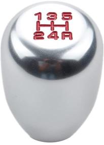 img 4 attached to DEWHEL 5 Speed Manual Shift Knob - 🚗 Premium M10x1.25 Screw On Aluminum (Silver) for Enhanced Shifting