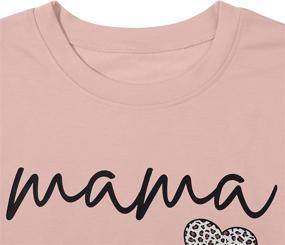 img 3 attached to 🐆 Stylish Leopard Heart Graphic Mama Sweatshirt: Trendy Crewneck Pullover for Women with Long Sleeves - Casual Blouse Clothing