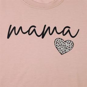 img 1 attached to 🐆 Stylish Leopard Heart Graphic Mama Sweatshirt: Trendy Crewneck Pullover for Women with Long Sleeves - Casual Blouse Clothing