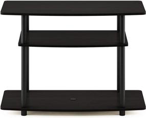 img 2 attached to 📺 FURINNO Turn-N-Tube 3-Tier TV Stand: Sleek Espresso/Black Design for Organized Entertainment