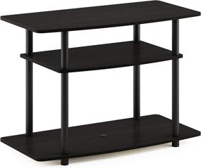 img 4 attached to 📺 FURINNO Turn-N-Tube 3-Tier TV Stand: Sleek Espresso/Black Design for Organized Entertainment