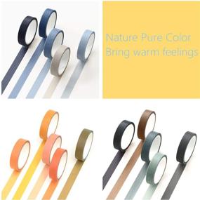 img 2 attached to VIVIQUEN 30 Rolls Nature Color Washi Tape 🎁 Set - Decorative Thin Tapes for Children, Gifts, and Wrapping