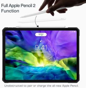 img 2 attached to 📱 Чехол MoKo для iPad Pro 11" 2018/2020 - Черный | Тонкий, легкий корпус с поддержкой зарядки Apple Pencil 2